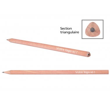 Crayon bois FSC® section triangulaire à personnaliser
