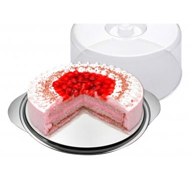 Plat à cake avec pied rectangulaire Assiette à gâteau plat Cloche