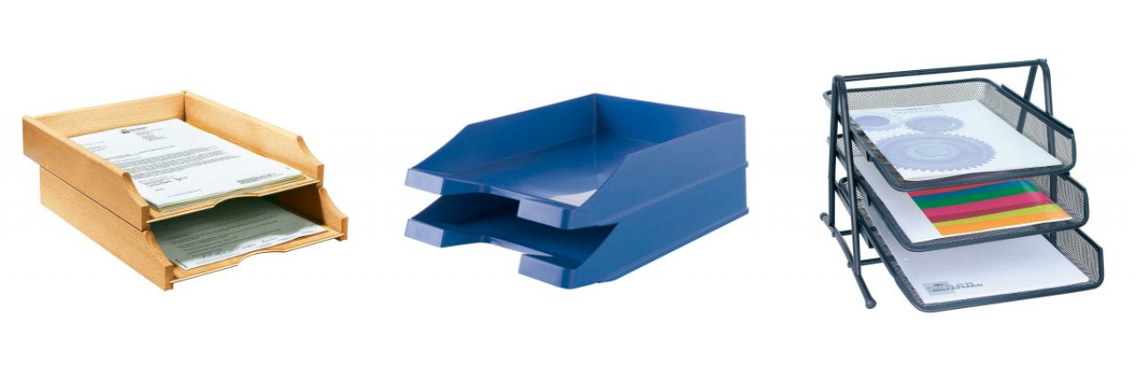 Corbeille à courrier COMBO 10, 3 cm bleu - Corbeilles à courrier et  bannettes