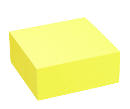 1 bloc de 320 notes repositionnables, papier FSC 75x75, jaune