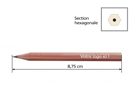 1 crayon à papier HB av. impr. tilleul FSC hexa court
