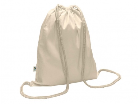 1 sac à lacet coton bio 140 g style sac à dos, 32 x 40 cm