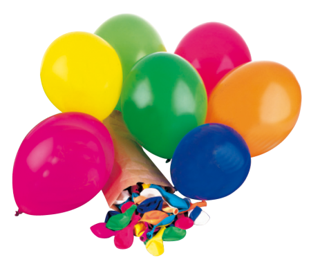 100 ballons de baudruche latex naturel, couleurs assorties