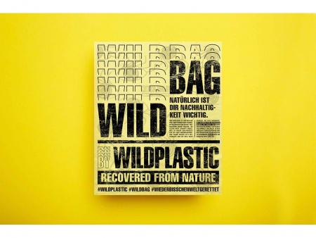 12 sacs poubelle en plastique recyclé Wildbag, 35 l