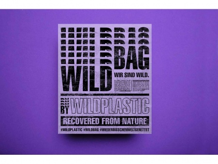 12 sacs poubelle en plastique recyclé Wildbag, 35 l