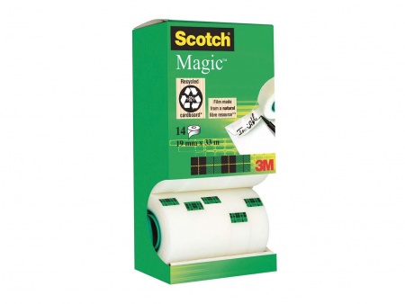 14 rouleaux adhésif Scotch Magic Tape, 19 mmx33 m