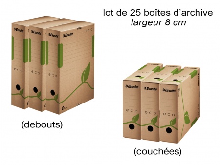 25 boîtes d\'archives ECO A4