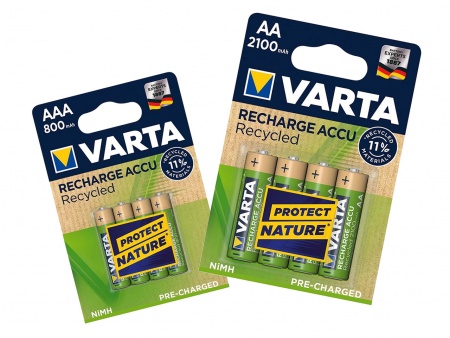 4 accu. NiMH Varta Recycled 1,2V