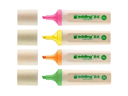 4 surligneurs Edding Highlighter 24, assortis