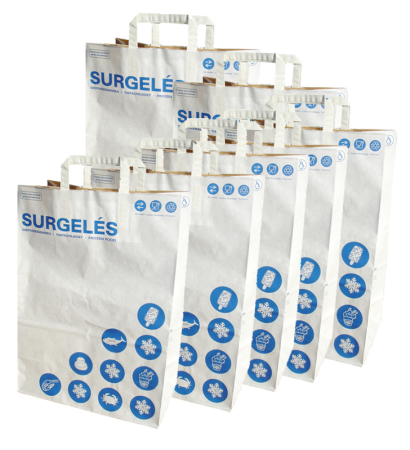 50 sacs surgelés 100% kraft double paroi 25 l L320xP170xH450 mm