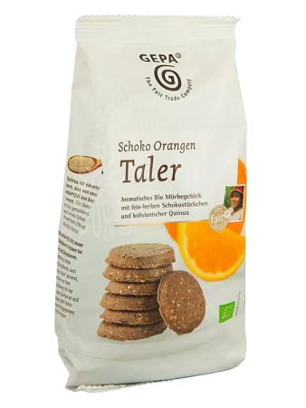 Biscuits bio orange chocolat, 125 g