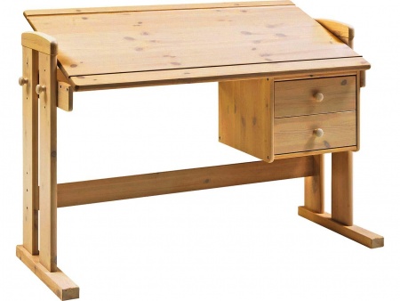 Bureau d\'écolier inclinable Raiser en pin