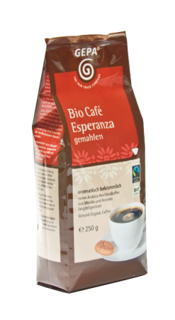 Café bio Esperanza 3 arabicas, moulu, paquet 250 g