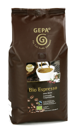 Café bio et équitable en grain pour expresso Bio Espresso 1 kg