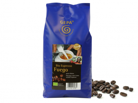 Café en grains GEPA Bio Espresso Fuego, sac 1 kg