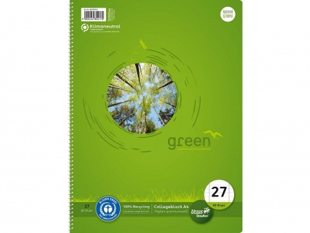 Cahier à spirale «Ursus green» A4