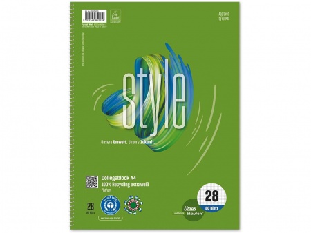 Cahier à spirale «Ursus green» A4