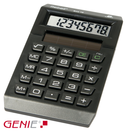 Calculatrice solaire Genie Rebel \ Eco 10\ 