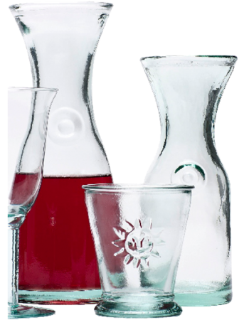 Carafe en verre recyclé H 25 cm 800 ml