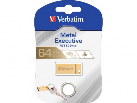 Clé USB 3.0 rétract. Metal Executive Prem. Gold Ed.