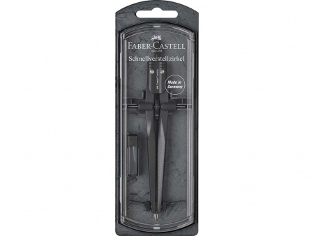 Compas Faber Castell Stream, noir mat