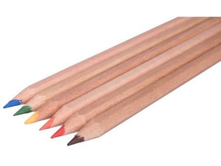 Crayons de couleur bois certifié par 6