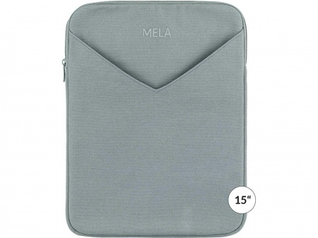 Étui coton bio pour ordinateur portable \ SUMIT 15\ , gris bleu