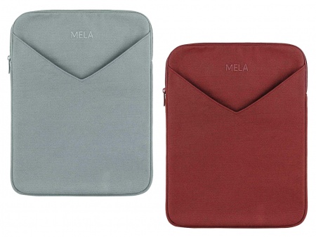 Étui coton bio pour ordinateur portable \ SUMIT 15\ , gris bleu