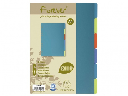 Intercalaire A4 PP recyclé Forever