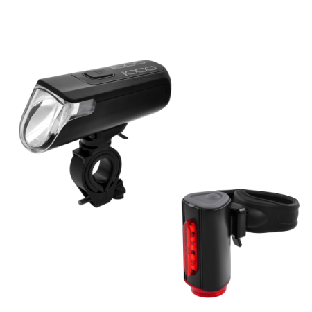 Kit d\'éclairage vélo AV/AR à LED TWIN, rechargeable USB