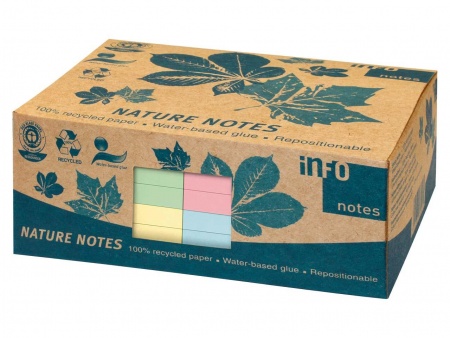 Lots de notes repositionnables Nature Notes, couleurs assorties