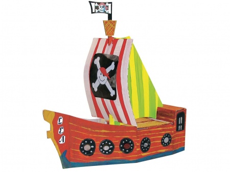 Maquette \ bateau de pirate\  à colorier