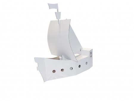 Maquette \ bateau de pirate\  à colorier