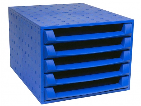 Module de rangement 5 plateaux plast. recyclé Forever bleu foncé