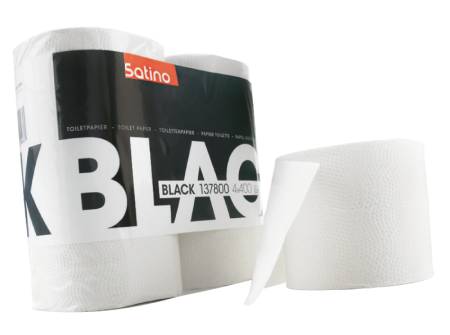 Papier hygiénique recyclé FSC Satino Black, 4 rouleaux