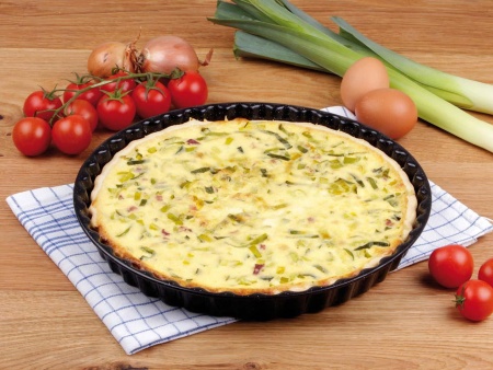 Plat à tarte en acier émaillé