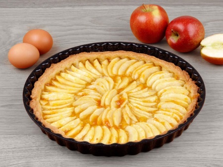 Plat à tarte en acier émaillé