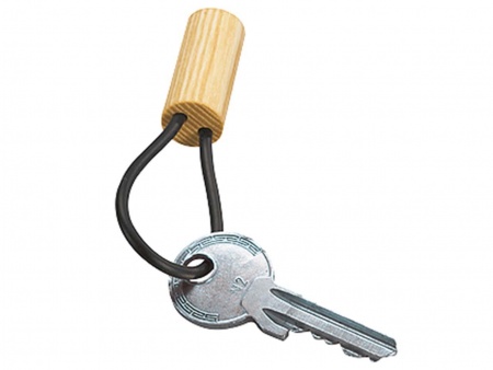 Porte-clef bois FSC caoutchouc