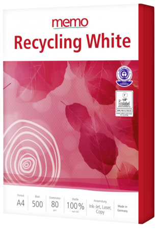 Ramette A4 80g 500 feuilles, memo \ Recycling White\ 