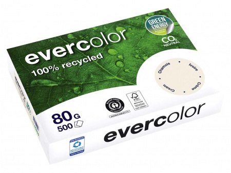 Ramette papier recyclé Evercolor 500 f. A4 80g