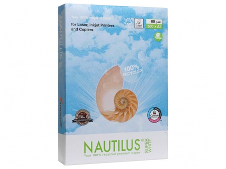 Ramette papier recyclé Nautilus Super White, 500 feuilles