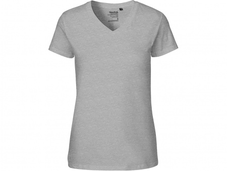 T-shirt femme coton bio 155g col en V, à perso