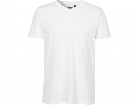 T-shirt homme coton bio 155g col en V, à perso