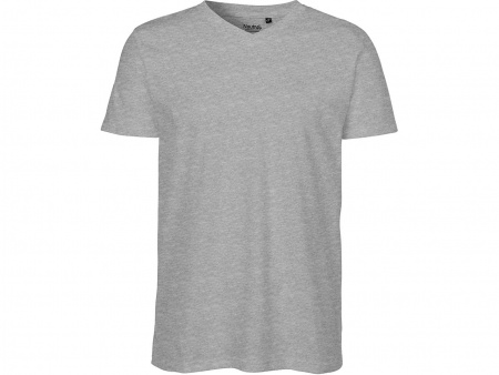 T-shirt homme coton bio 155g col en V, à perso