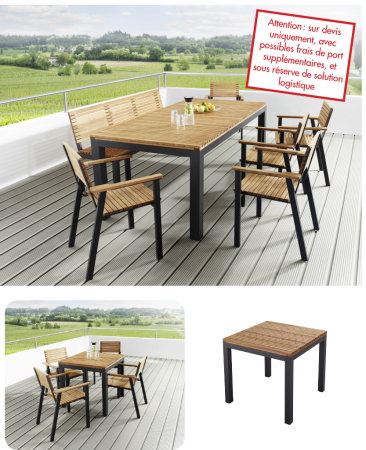 Table de jardin bois FSC Sassa