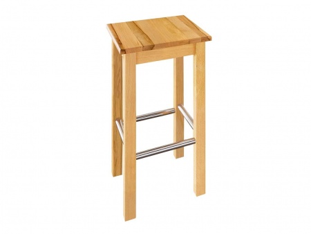 Tabouret de bar Paul en bois, 35 x 35 x 70 cm