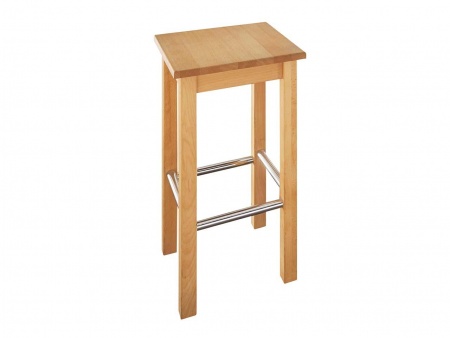 Tabouret de bar Paul en bois, 35 x 35 x 70 cm