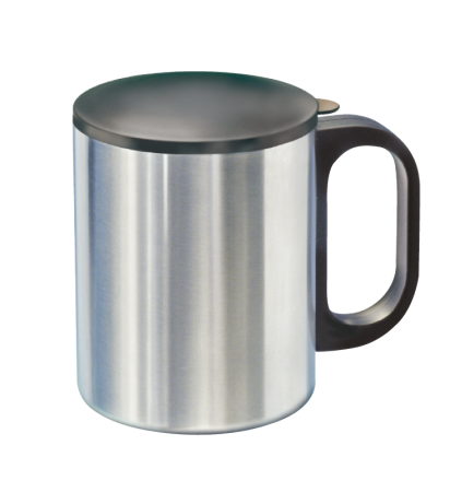 Tasse à café isotherme, acier inox, avec couvercle, 0,28 l