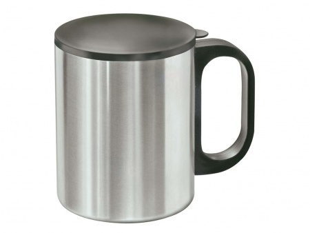 Tasse à café isotherme, acier inox, avec couvercle, 0,28 l