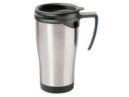 Tasse haute isotherme acier inox + couvercle, à personnaliser